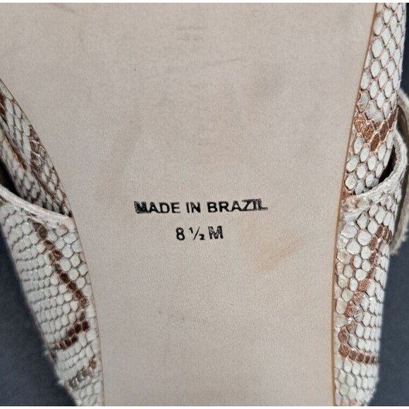 Matisse~Women's Beatrice Open Toe Mule Beige/Gold Snak Print~Size 8.5M - Picture 11 of 14